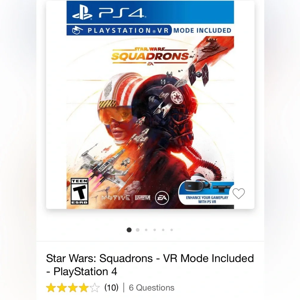 VR Star Wars: Squadrons for PS4 - NEW IN BOX